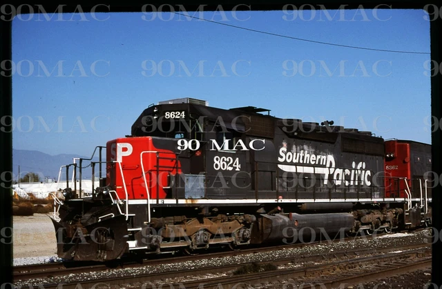 Original Slide, Southern Pacific-SP  EMD SD40T-2 #8624 Montclair (CA) 2000.