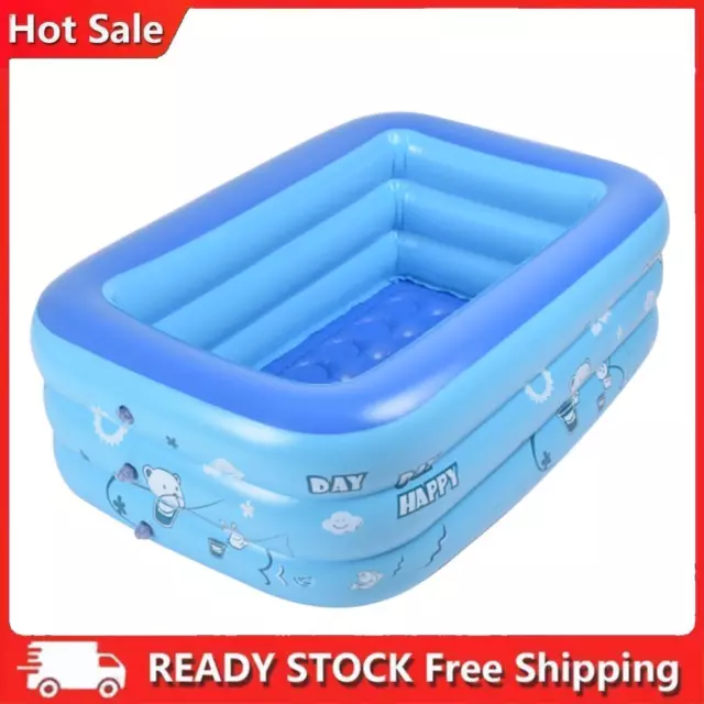 Inflatable Bathtub Kid Home Outdoor Swimming Pool Basin Toy (3 Layer 150cm)