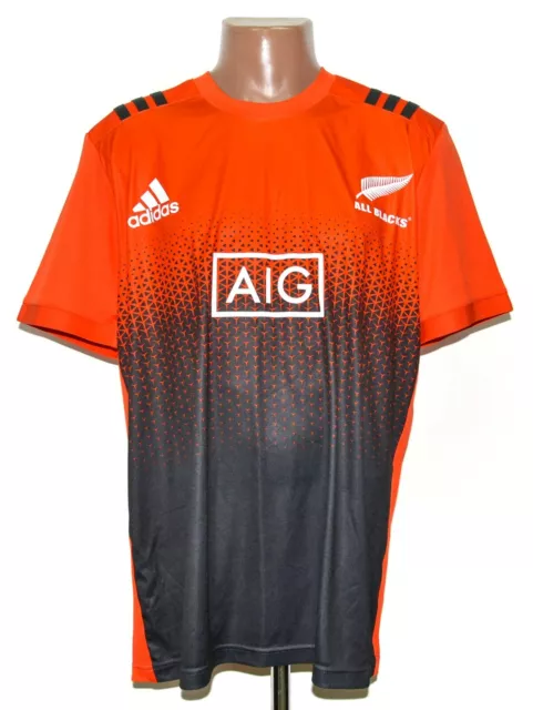 New Zealand All Blacks Rugby Union Shirt Jersey Adidas Size Xl