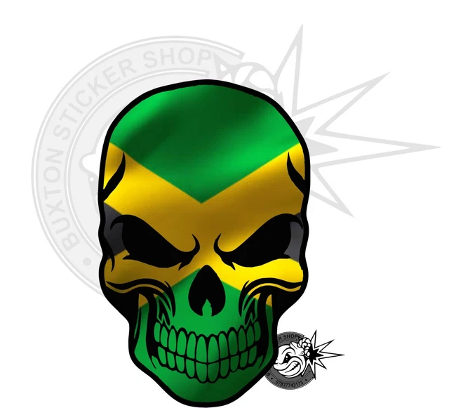 Jamaica Jamaican Country Flag Vinyl Car Sticker Decal – Retro Old School Splat Design