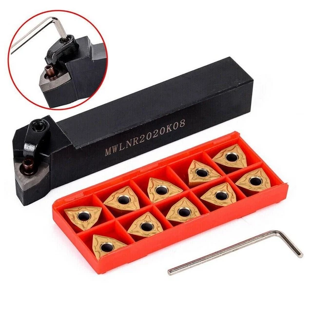 Tout Neuf Tournant Outil Support Indexable Fentes 10pcs 125mm Carbone Acier