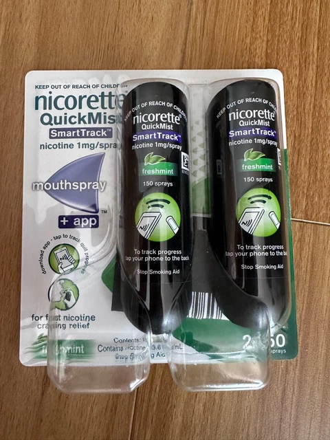 Nicorette Quickmist Fresh Mint Smart Track - 2 Pack Fresh Mint Brand New