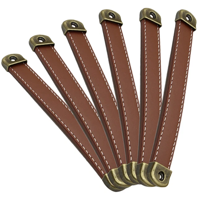 6 Pcs Cabinet Handles Kitchen Leather Drawer Pulls Dresser Pulls Door Handle 6