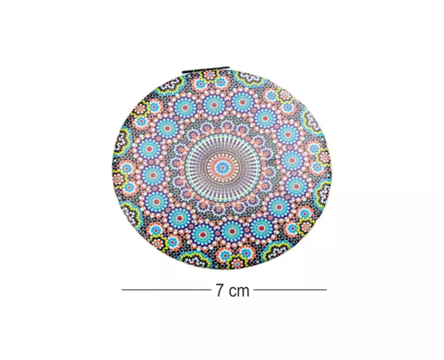 Miroir de poche géométrique marocain compact | Miroir de maquillage artisanal 3