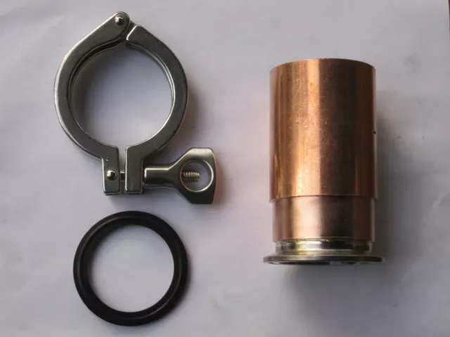 Beer Keg Moonshine Still Kit 2" inch Copper Pipe Column Adapter Tri Clamp Gasket