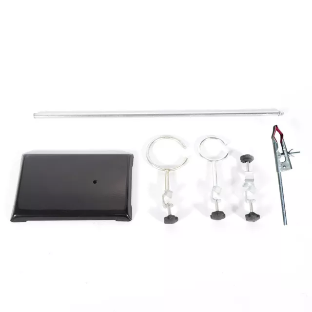 Lab Iron Stand Flask Condenser Clamp Ring Rack Set Support Holder Chemistry New