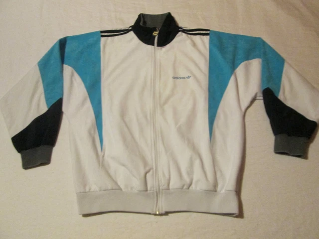 Veste Adidas Vintage Velours Noir - Modèle Challenger 174 - Taille S - Deadstock Comme Neuf