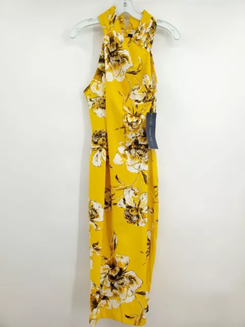 NWT Rachel Roy Women's Jolie Yellow Floral Off The Shoulder Sheath Dress Size S