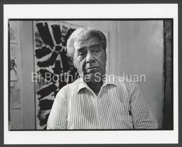 VINTAGE PHOTO / ARTIST - PAINTER - JULIO ROSADO DEL VALLE / PUERTO RICO 1980's