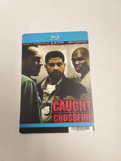 Caught In The Crossfire BLOCKBUSTER SHELF BLU-RAY BACKER CARD ONLY 5.5"X8"