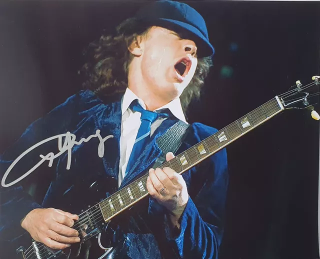 ANGUS YOUNG MUSICIAN SINGER SIGNED AUTOGRAPHED PHOTO 8x10
