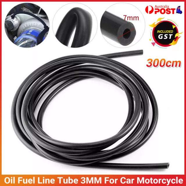 3 Meters  Silicone Vacuum Hose Gas Oil Fuel Line Tube 3MM For Car Motorcycle AU