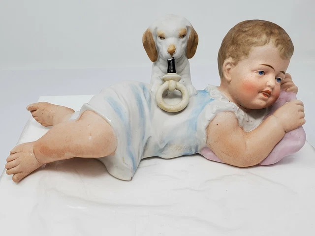 Poupée En Porcelaine Heubach - Bébé Au Piano - 12,5 Cm - Occasion