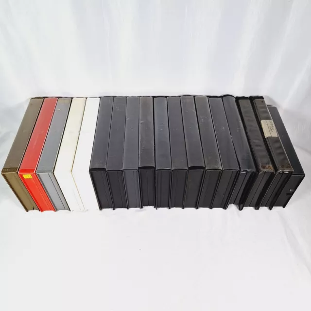18 x Empty VHS Video Cassette Cases - Ex-Rental and Mostly Embossed with Studios