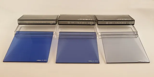 Filtros Cokin serie A A020 - 022 - 023 filtros azules