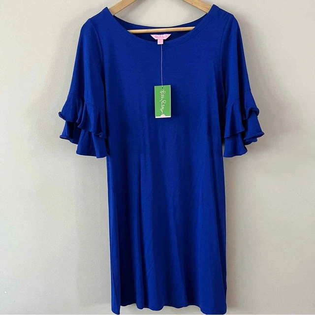 Lilly Pulitzer Lula knit jersey dress Ladies size small Twilight blue