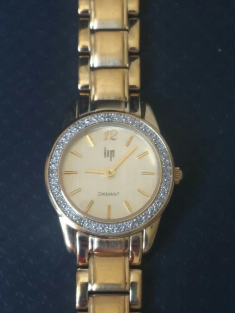 Montre LIP Baschmakoff Plaquée Or - Modèle Années 70, Cadran Doré, Vintage