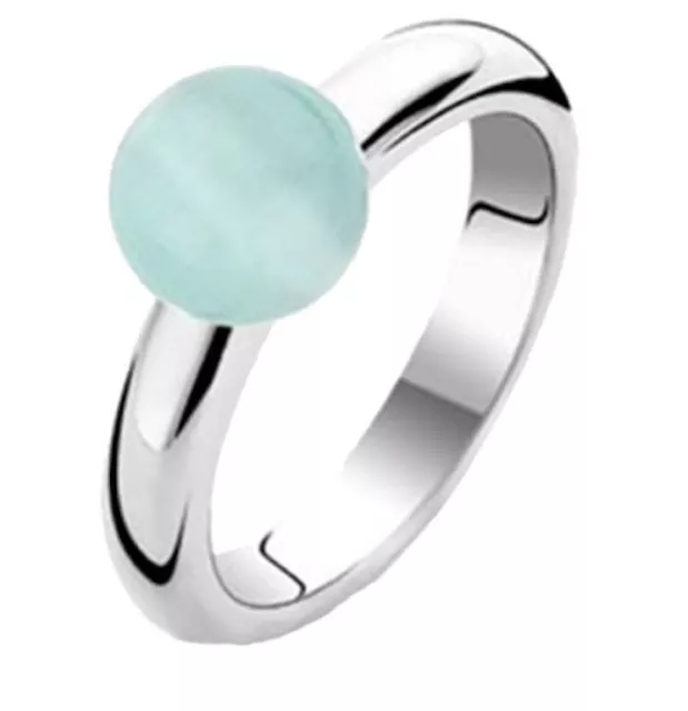 Anello TI SENTO MILANO RING TURQUOISE 1444CA PIETRA TURCHESE ARGENTO MIS 14 54