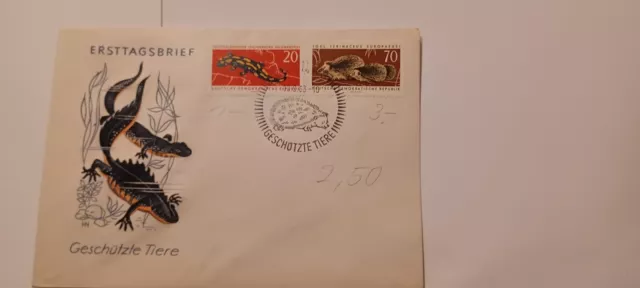 Ersttagsbrief DDR 1963 Geschütze Tiere  gest. Berlin W8 10.9.63