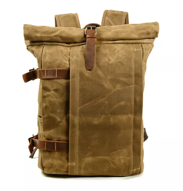 Motorcycle Backpack / Canvas bag Craftride Vintage VR2 20L brown