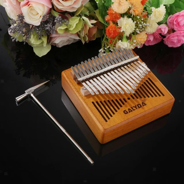 2020 Nouveau  17 Clé Pouce Piano Mbira Avec Sac Accordeur Marteau Jaune