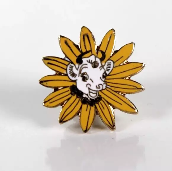 Vintage Lapel / Hat Pin - Borden’s “Elsie the Cow” Yellow Daisy Enamel Pin