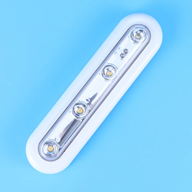 4 LED TOUCH Control Touch Tap Light Battery Cupboard Lights With Pads Warm £9.75 PicClick UK