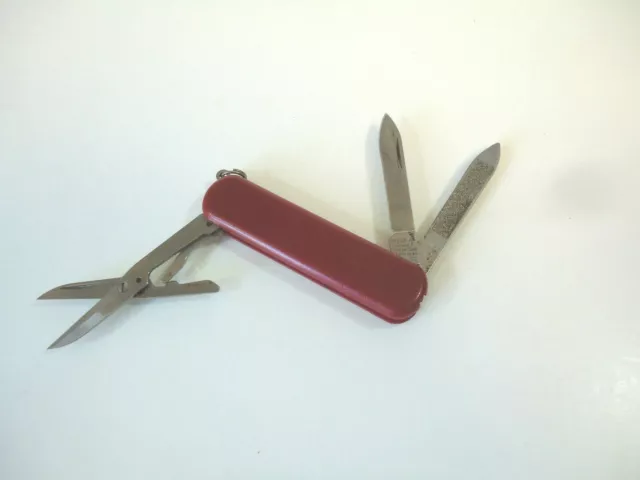 Swiss Army Pocket Knife Wenger Delemont Switzerland Red Stainless