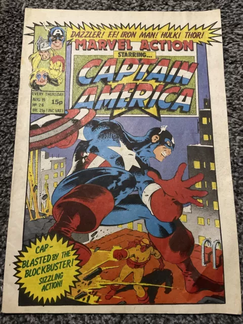 Marvel Action Captain America  Fantastic Four Weekly 1981) Marvel Comics UK 26