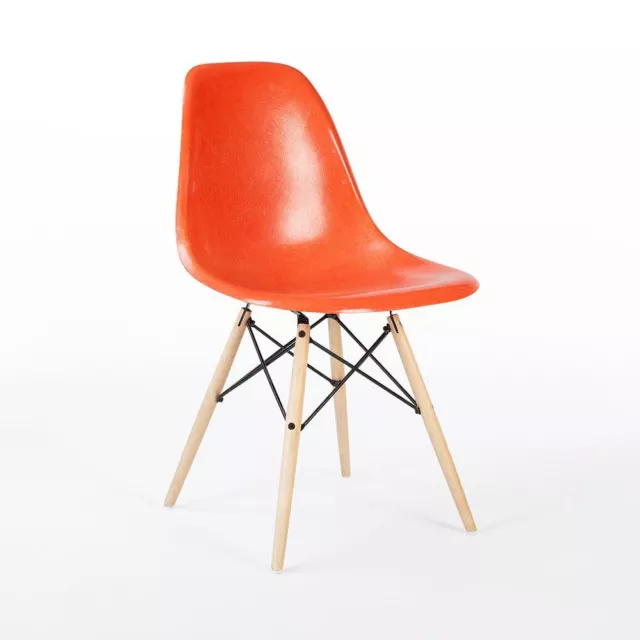 Herman Miller Eames Chair Orange Original Vintage DSW Dining Side Shell