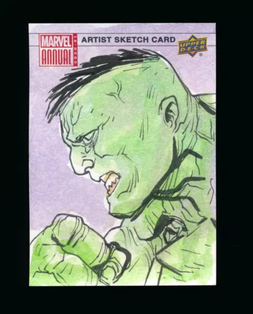 2020-21 Marvel Annual Artist Sketch Cards Hulk by Marco Carrillo 1/1