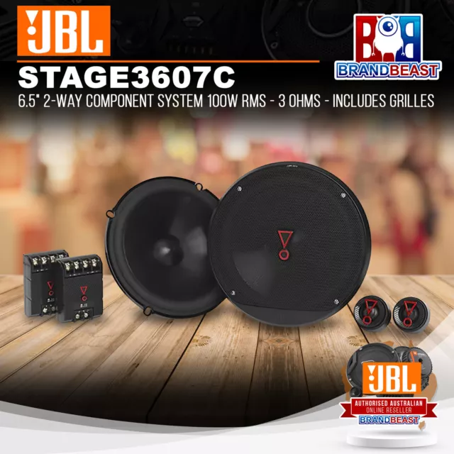 JBL Stage3 607C 100W RMS 6-1/2 2-Way Component Car Speakers