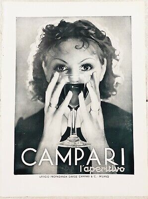 1940 PUBBLICITÀ CAMPARI L'APERITIVO Advertising