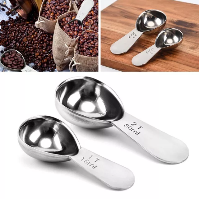 Compact Stainless Steel Coffee Measuring Spoon Easy to Store in Small Spaces