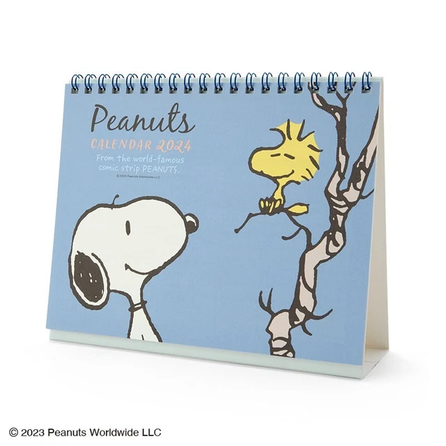 SANRIO PEANUTS SNOOPY 2024 Desktop Sheet Calendar Kawaii Official Japan