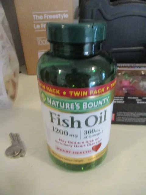 Natures Bounty Fish Oil 1200mg 360mg Of Omega-3 180 Rapid Release Softgels 12/24