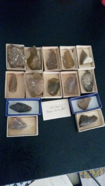 Lotto Di 14 Selce Taglie Grotta Di Jaurias Magdalenien Francia Collezione L1