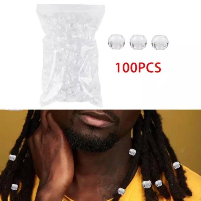 100 Stück Dreadlock Perlen 16 mm Durchmesser großes Loch für Dreadlock Perücke Zopf Haar