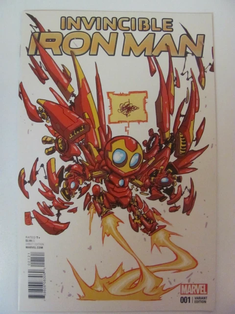Invincible Iron Man #1 Marvel 2015 Series Skottie Young Variant 9.4 Near Mint