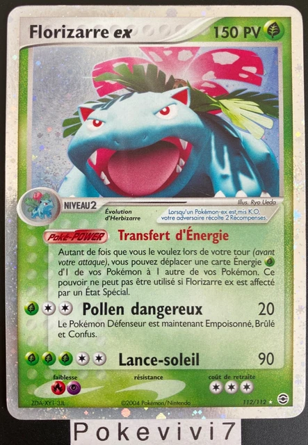 Carte Pokemon FLORIZARRE 112/112 EX Ultra Rare Bloc EX Rouge Feu Vert Feuille FR