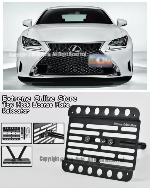 FOR 15-UP LEXUS RC 300 RC350 F Sport Front Bumper Tow Hook License