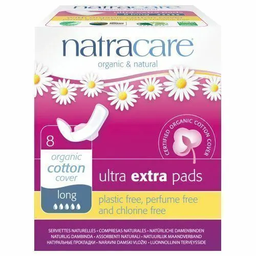 Cool Comfort Pads and Shields Ultra Extra Pads Long With Wings 8 Count By Natrac