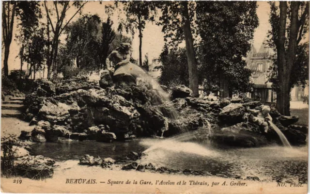 CPA AK BEAUVAIS Square de la Gare l'Avelon et le THERAIN par A. Greber (423730)
