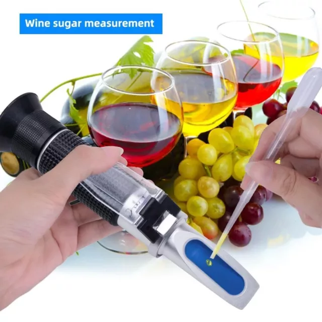 Refraktometer Brix Zucker 0-32% ATC Zuckergehalt Messgerät für Getränken, Suppen