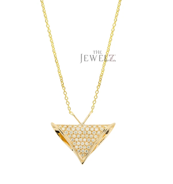 14K Gold 0.35 Ct. Genuine Diamond Arrowhead Pendant Necklace Fine Jewelry 14K Gold 0.35 Ct. Genuine Diamond Arrowhead Pendant Necklace Fine Jewelry