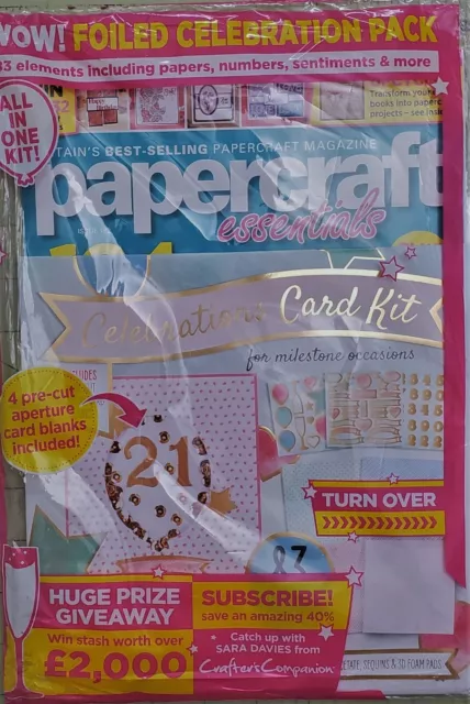 Papercraft Essentials Issue 182 Magazine New Sealed Celebration Card Kit Inside