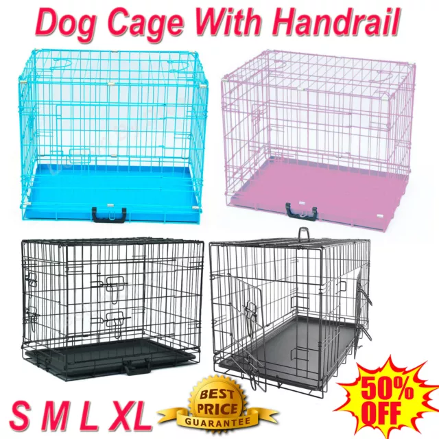 Dog Cage Puppy Crates Small Medium Large Extra Larger Pet Carrier Training Cages
