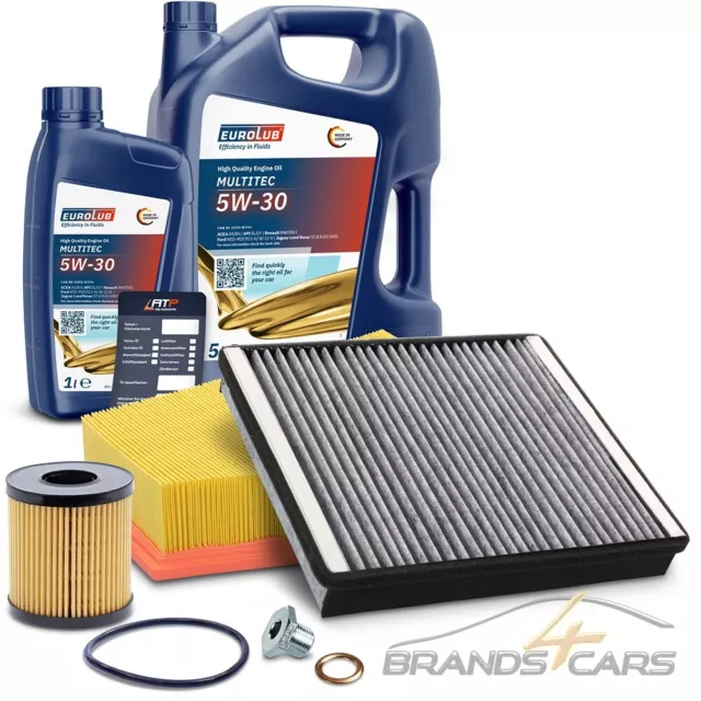 ATEC INSPEKTIONSPAKET FILTERSATZA+6L EUROLUB 5W-30 FÜR FORD GALAXY 2.0 TDCi 06-