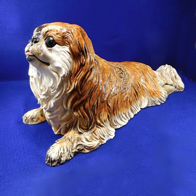 Life Size Pekingese Dog Statue Figurine The Townsends Ceramics 1973 Signed 22.5"