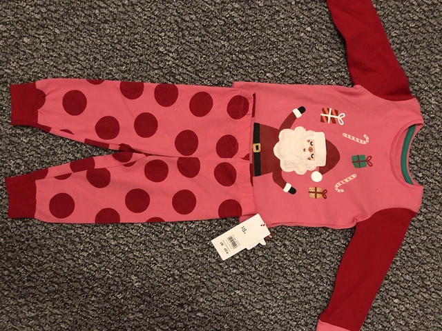 Pigiama di Natale per ragazze nuovo con etichette età 12-18 mesi 1-1,5 anni